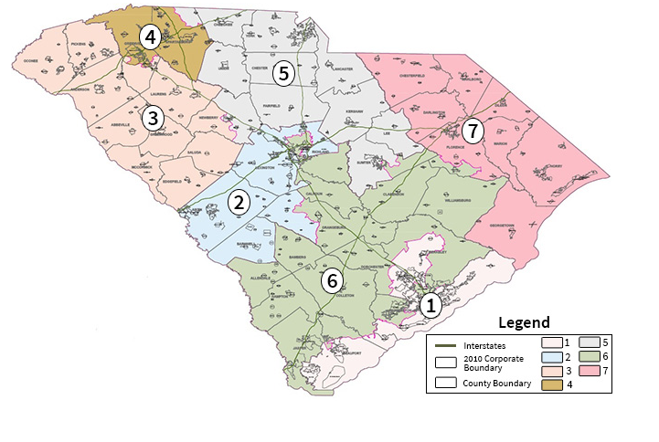 Sc House District Map District Map | Public Service Commission